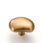 Organic Metal Furniture Knob – French Style, 7 Variants – Brushed gold – 35 mm