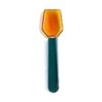 Glass dessert spoon – Amber/Teal