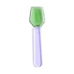 Glass dessert spoon – Green/Lilac