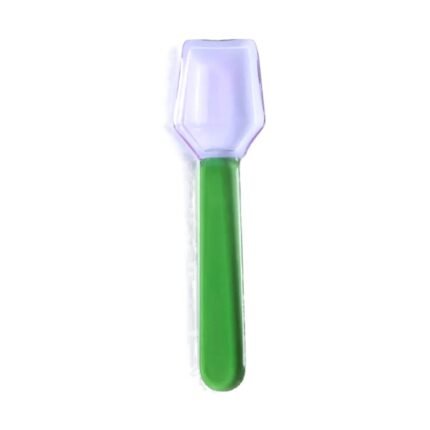 Glass dessert spoon – Lilac/Green