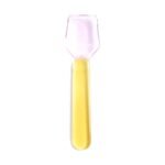 Glass dessert spoon – Pink/Yellow