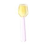 Glass dessert spoon – Yellow/Pink