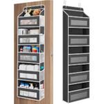 Over-the-Door Hanging Organiser with 5 Large and 5 Mesh Pockets – Black