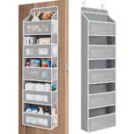 Over-the-Door Hanging Organiser with 5 Large and 5 Mesh Pockets – Grey