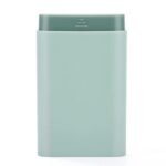 Small pill box with 6 compartments and pull-out drawer in mint green