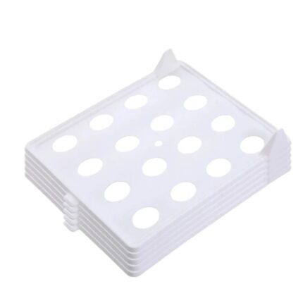 Stackable clothes organisers for wardrobe and drawers – White – 5 pcs