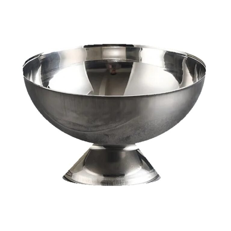 Stainless Steel Dessert Cup – Retro Footed Ice Cream Bowl – Footed bowl
