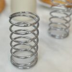 Stainless Steel Spiral Holder for Toothbrushes and Makeup Brushes – Wide