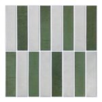 Self-Adhesive 3D Tile-Effect Wall Panels – 30 × 30 cm – Green/white