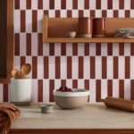 Self-adhesive wall panels as a kitchen splashback