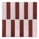 Self-Adhesive 3D Tile-Effect Wall Panels – 30 × 30 cm – Red/pink