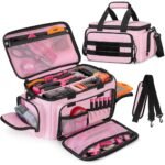 Robust Tool Bag with Large Main Compartment and Side Pockets – Pink