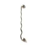 Wavy Brass Furniture Handle – Silver, 96, 128 or 192 mm – 192 mm