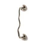 Wavy Brass Furniture Handle – Silver, 96, 128 or 192 mm – 96 mm