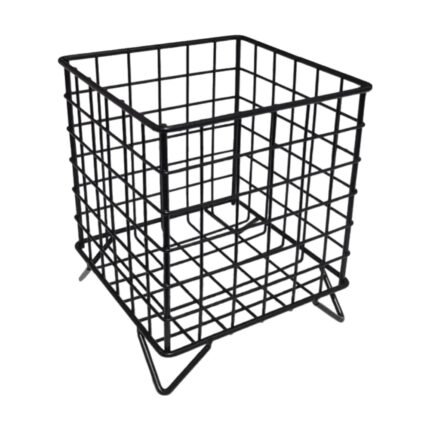 Wire Metal Storage Basket with Legs – 13.5 × 16 cm – Black