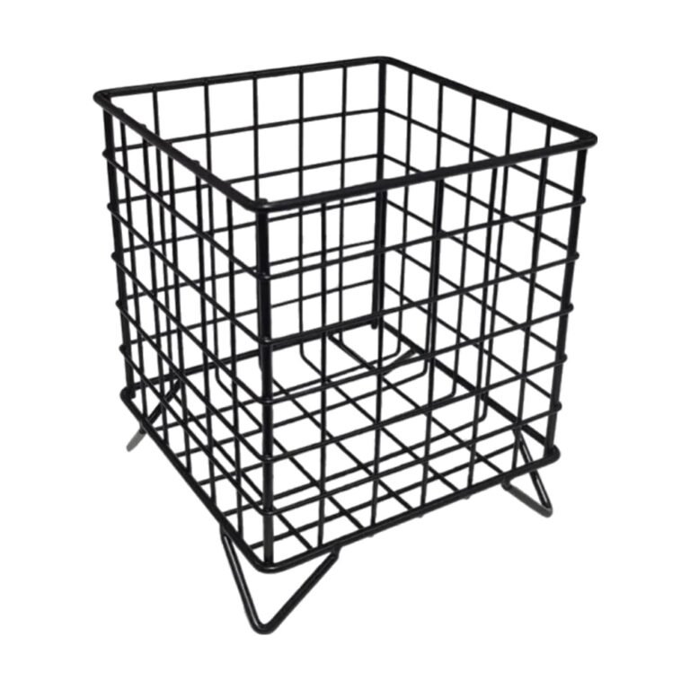 Wire Metal Storage Basket with Legs – 13.5 × 16 cm – Black