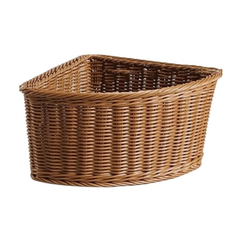 Brown woven corner basket